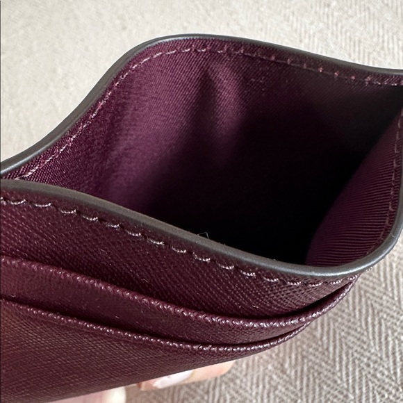 Tory Burch Dark Burgundy Card Holder - Picture 3 of 3